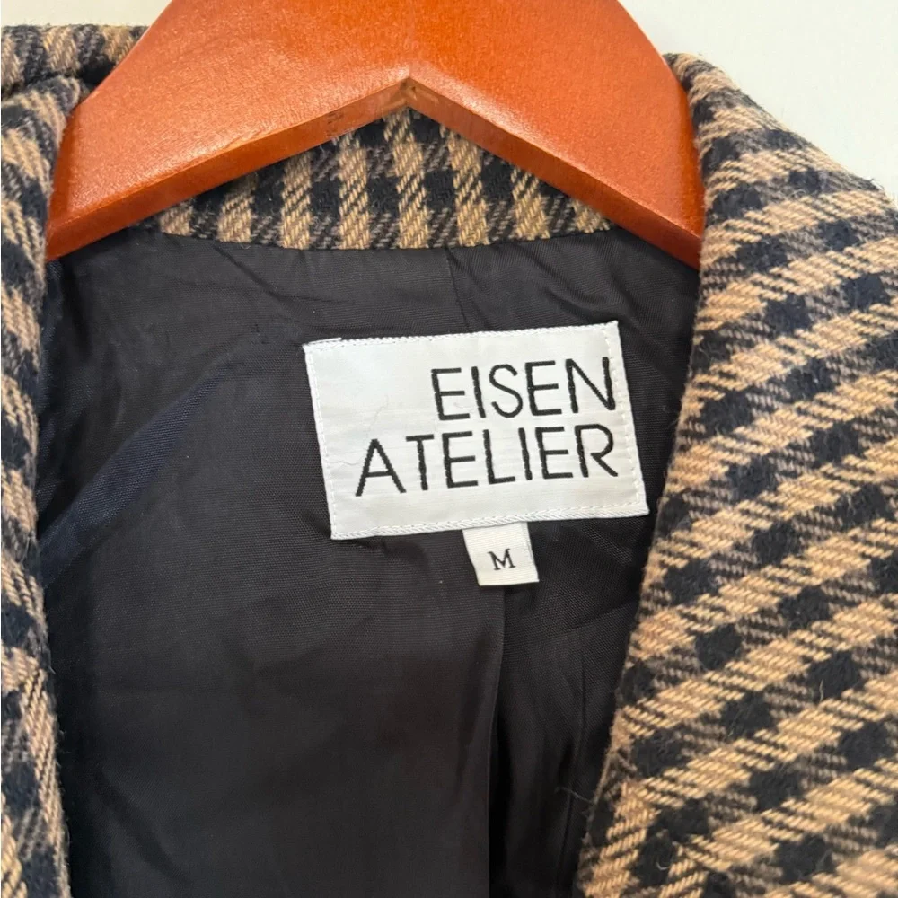 Eisen Atelier Patchwork wool blend Blazer neutral colorway in size medium - Picture 3 of 12